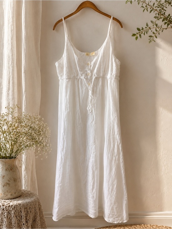 Victoria's Secret Other - Victoria’s Secret White Cotton Cottagecore Nightgown M